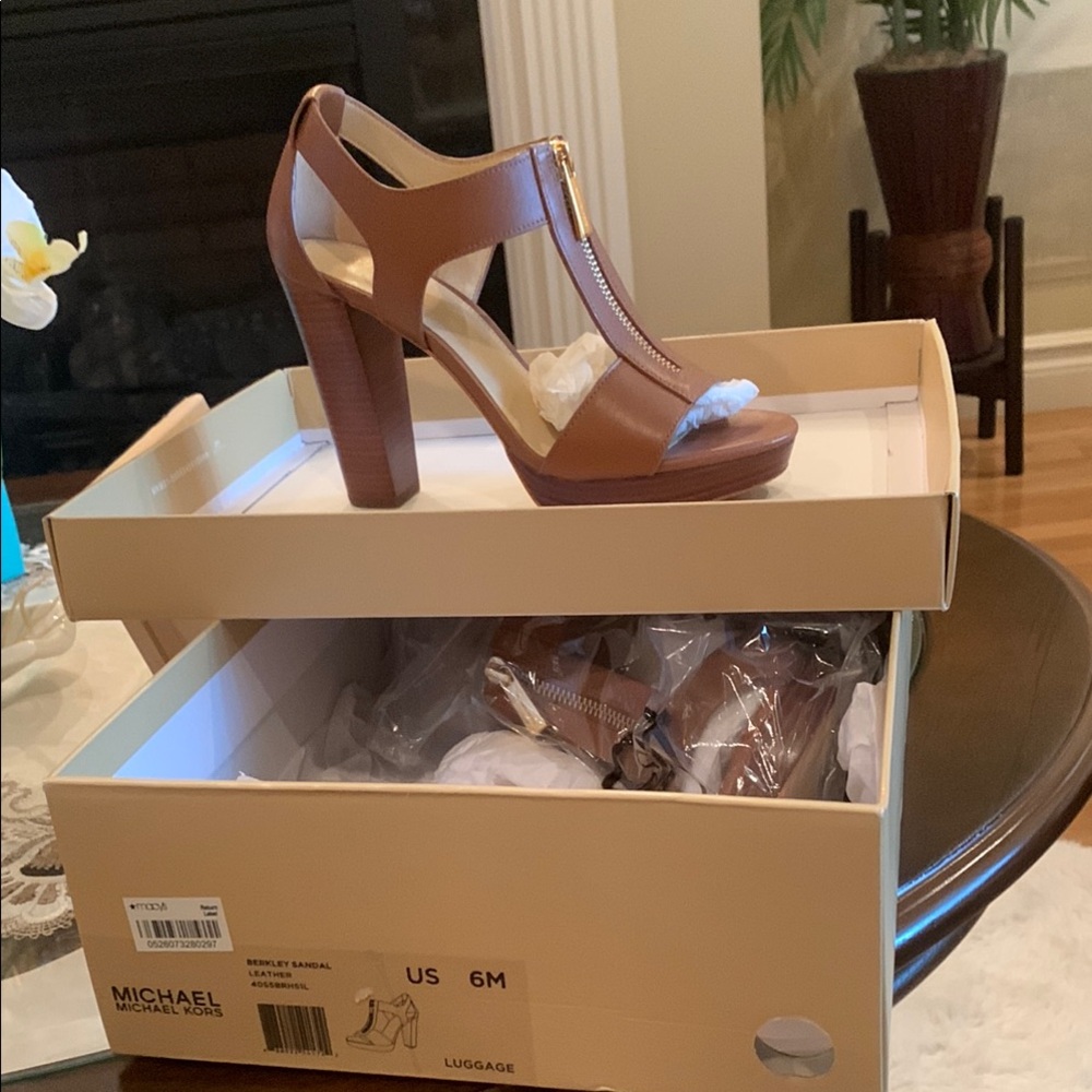 Michael Kors Tan Heeled Sandals